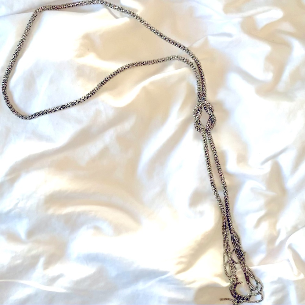 Silver knot necklace